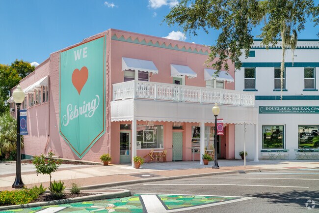 Sebring Circle with it's recent HGTV makeover shines like a new penny with fun colors & murals.