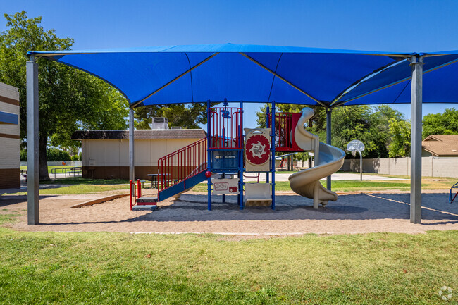 Engage in fun-filled adventures on the playground of Lakeview Elementary School in Phoenix.