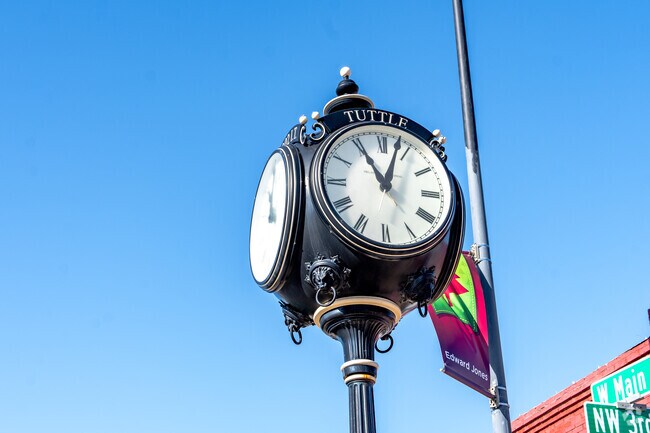 The clock on Tuttles Main St is a signature feature to the small community.