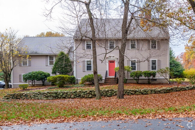 Far West Andover houses often feature front doors in bold, unique hues.