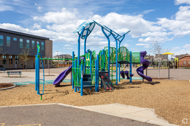 Students of Central Park's Conservatory Green Middle School enjoy playing on the playground.