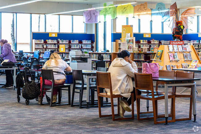 Grab a book at the Kent Library in the South Kent neighborhood.