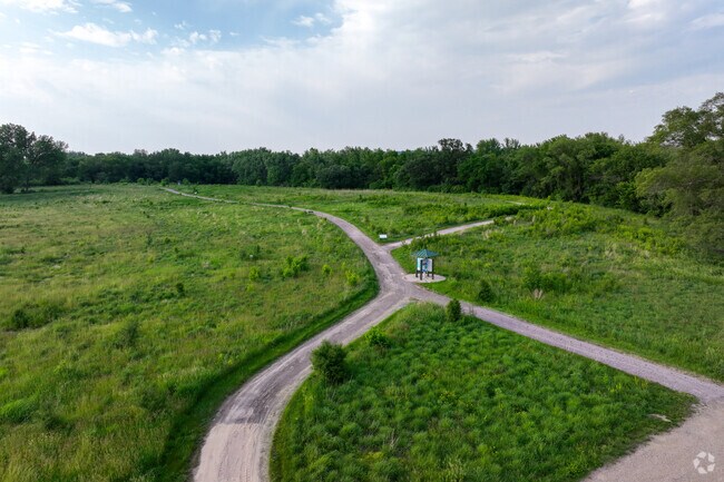 Traverse des Sioux Park offers paved and unpaved trails leading into the Minnesota River valley.