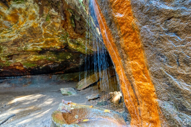 The mineral springs are a main attraction in Raccoon Creek State Park.