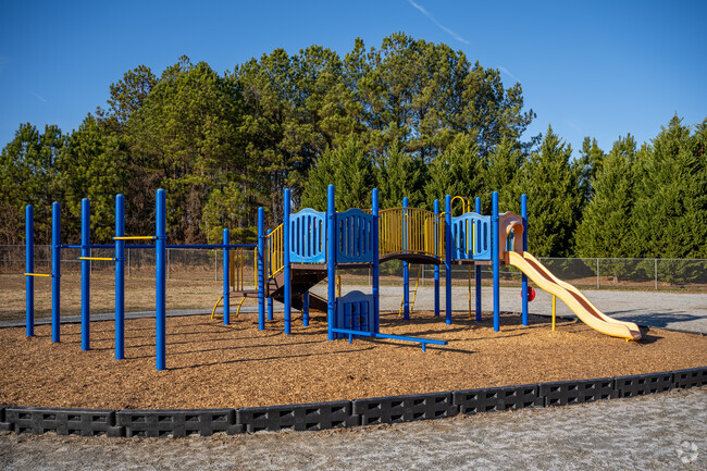 Several playground structures can be found at Ferguson Elementary School.