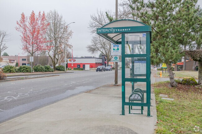 Convenient bus stops are placed all over Lacey WA to get around.