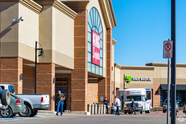 A King Soopers grocery store is conveniently located at the Golden Town Center mall in Southridge-Golden.