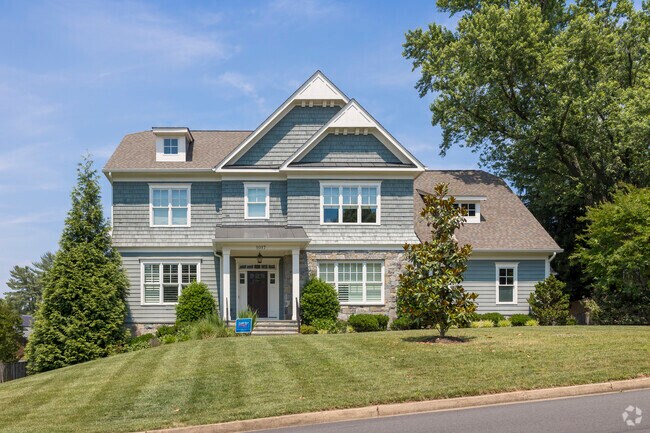 Curb appeal makes walking through the Great Falls neighborhood a treat.