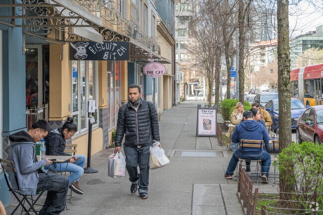 Belltown locals frequent the very  popular Biscuit Bitch Restaurant.