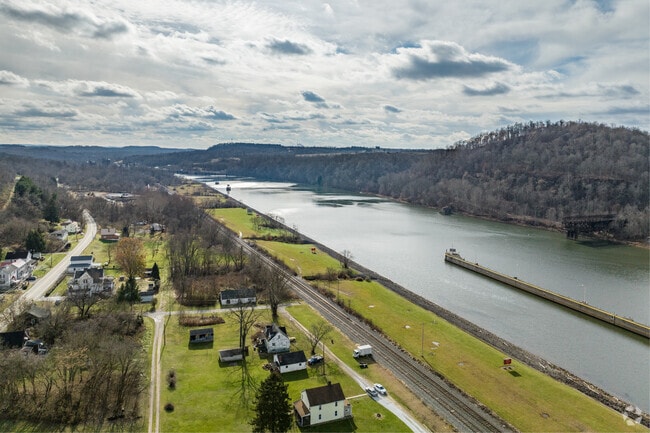The Monongahela River borders Nicholson Township, offering scenic views.