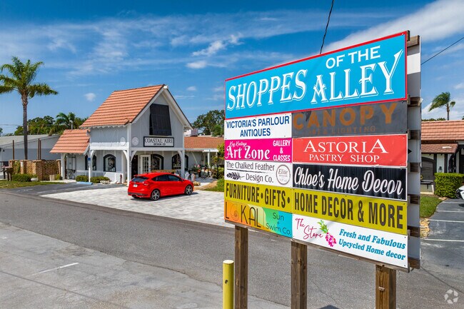 The Shoppes of the Alley in Belleair Bluffs feature décor and unique coastal treasures.