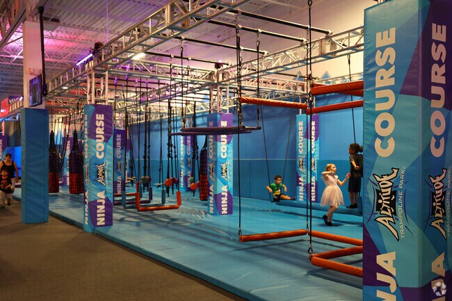 A view of the ninja course at Altitude Trampoline Park by Columbia.