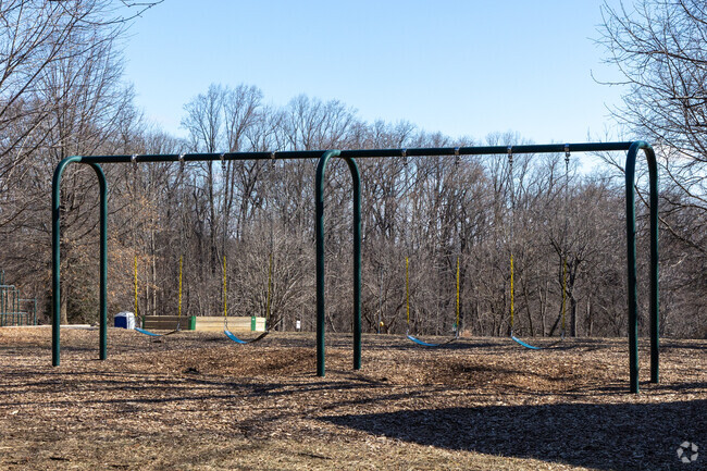 There are several playgrounds at the Waldorf School of Baltimore.