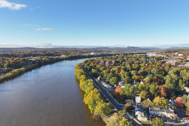 The Connecticut River wraps around Chicopee Falls and adds to its beauty.