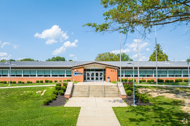 Tuckahoe middle school features an updated building close to several neighborhoods.