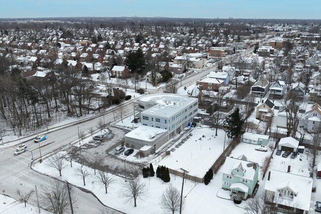 Aerial view of Yeshiva Derech Hatorah School in Cleveland Heights.