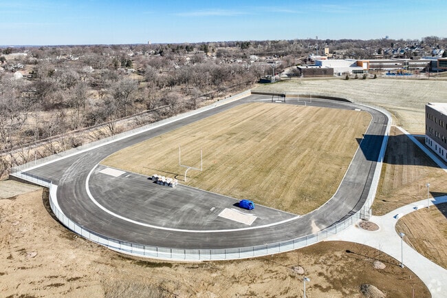 Gateway Elementary School football field supports youth sports programs in South Central Omaha.