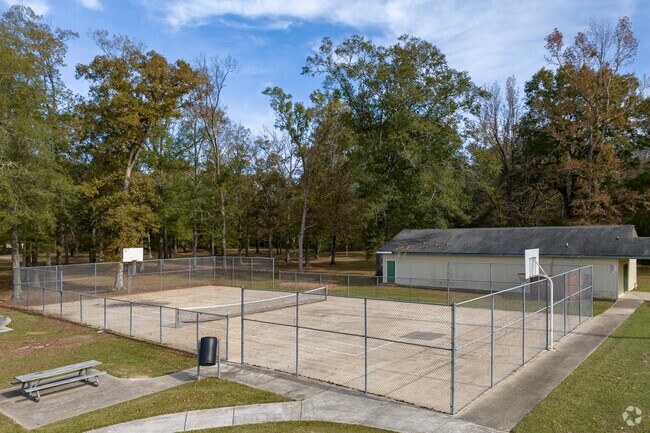 Grab some friends and play a game of basketball at Pride Park.