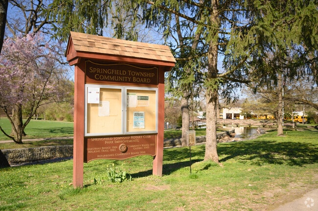 Springfield Township Community Board in James A Cisco Park. Flourtown.