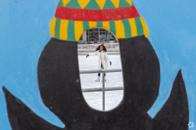 Rosa Parks Circle becomes a ice skating rink during the World of Winter in Grand Rapids.