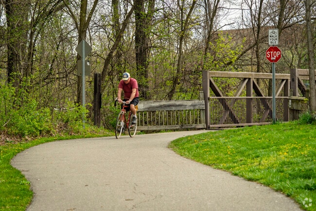 Downtown Flat Rock locals can ride trails to Oakwoods Metropark.