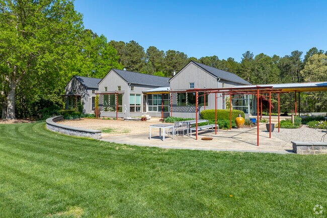 Many of the homes in Big Woods Hills take advantage of the large properties with large homes and outdoor living spaces.