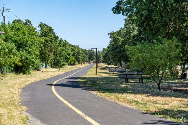 A bike trail runs through Westfield Park.