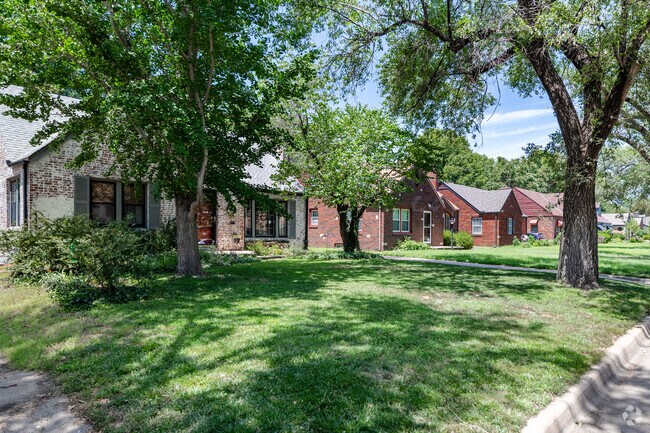 The Hyde streets are lined with red brick homes.