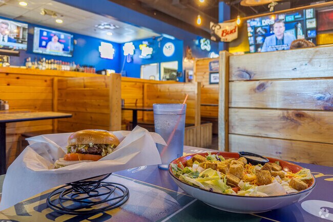 Weggy's is a popular sports bar and grill along Stadium St.