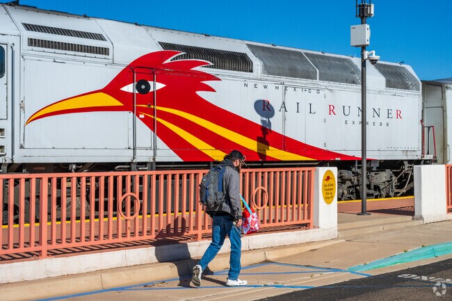 Adelino residents can take the Rail Runner express nearby to commute to other towns.