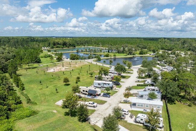 Settle in at the RV park in Flagler Estates.