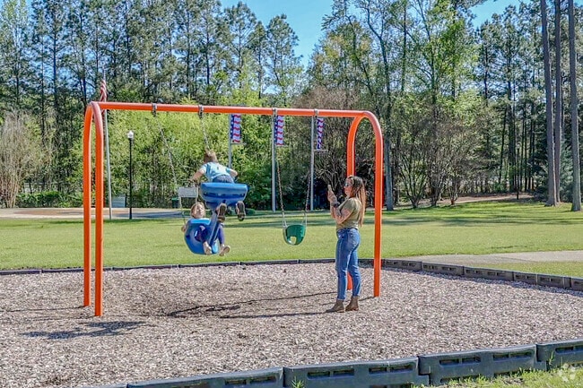 Tandem swings are popular and fun at Brookfield Park.