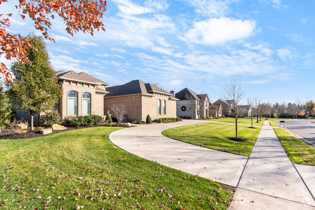 Some homes have turn-around driveways in the Washington Square neighborhood.
