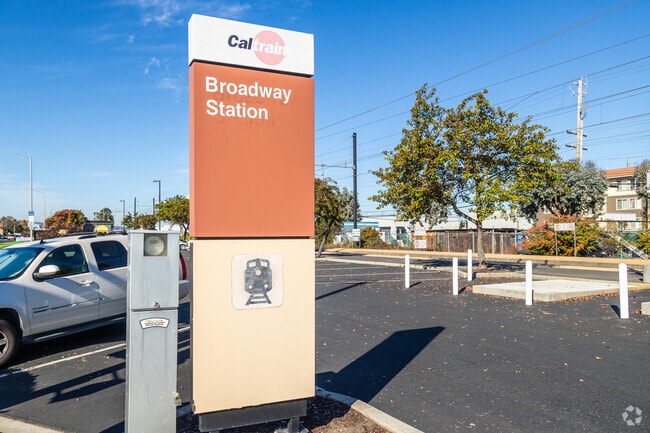 The Broadway Caltrain Station is the closest stop for Burlingame Gardens.