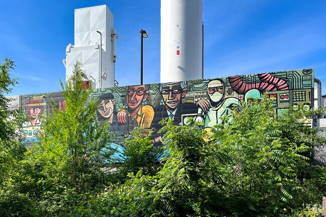 Hike along the Bass Ponds Trail Head and see murals in South Loop.