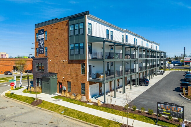 The Westbrook at Brewer's Row Townhomes offer one-car garages and three stories of space in The Diamond district.