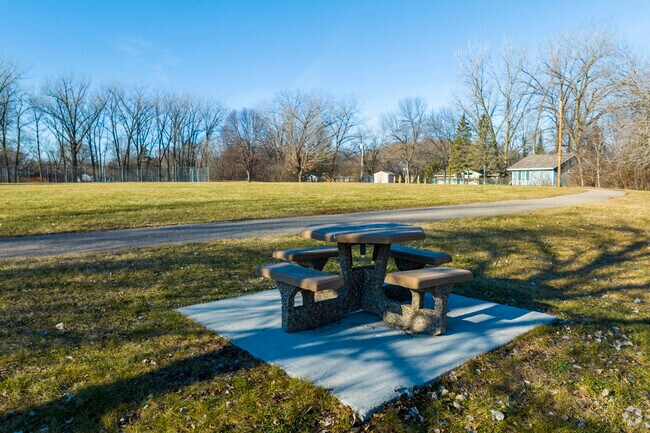 Endless fun for kids: Covington Park's playgrounds, courts, and picturesque paths.