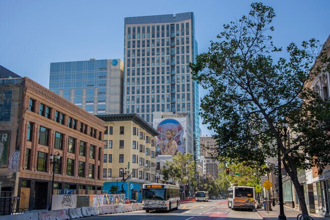 Uptown is a hub for AC Transit bus lines which spread out throughout Oakland.