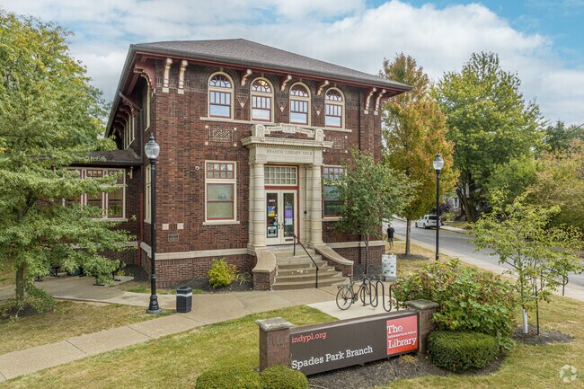 Spades Park Library, a historic Carnegie Library built in the Windsor Park neighborhood.
