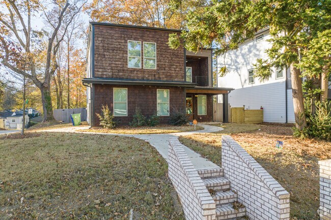 You'll find some newly constructed modern homes around Almond Park.