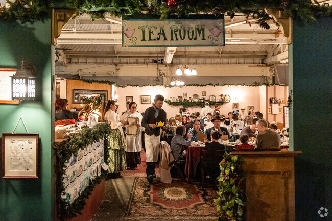 Enjoy a Victorian tea at the Great Dickens Christmas Fair.