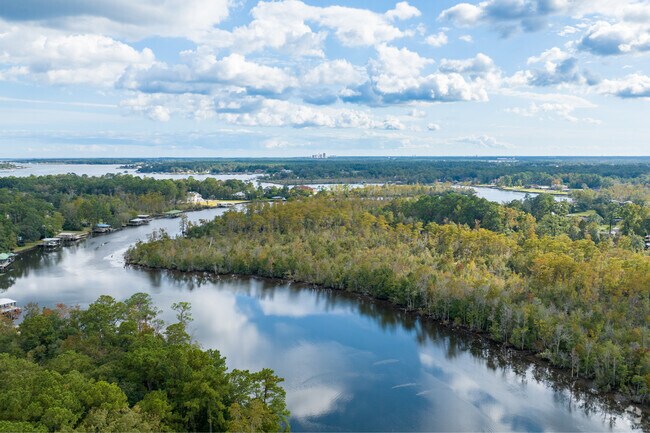 Dog River's beauty is joined by Halls Mill Creek which runs through the neighborhood of Nevius.