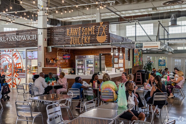 The Sweet Auburn Curb Market features several eateries inside its spacious walls.