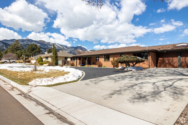 Homes with large horseshoe driveways are here in the Skyway neighborhood.