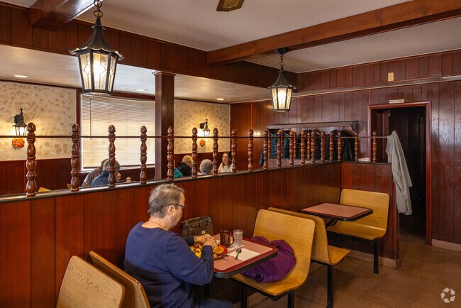 Diners enjoy a casual breakfast at the frozen-in-time Nardone's Restaurant in West Pittston, PA.