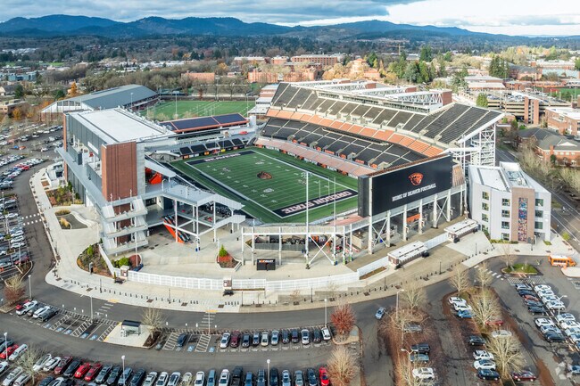 The Oregon State Beavers play at Reser Stadium, just minutes away from Philomath.