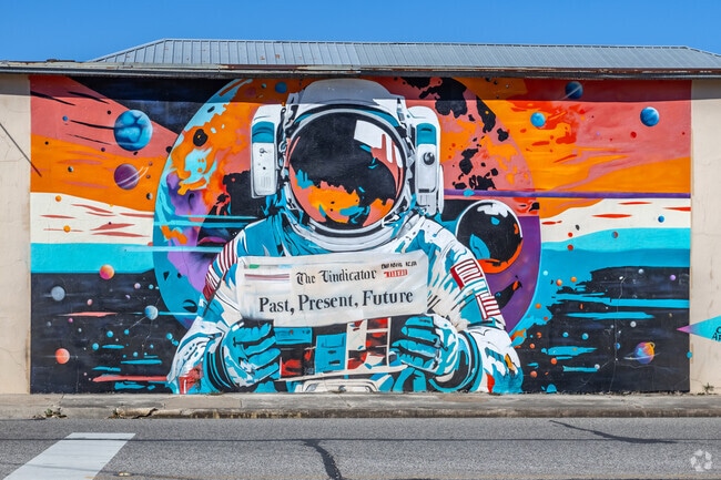 Throughout Liberty, visitors can find stunning, vibrant murals created by local artists.