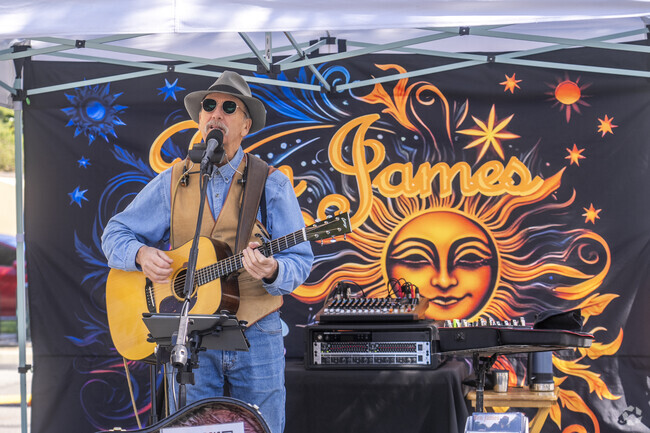 James performs at the Santa Teresa Farmers Market located in the Makati area.