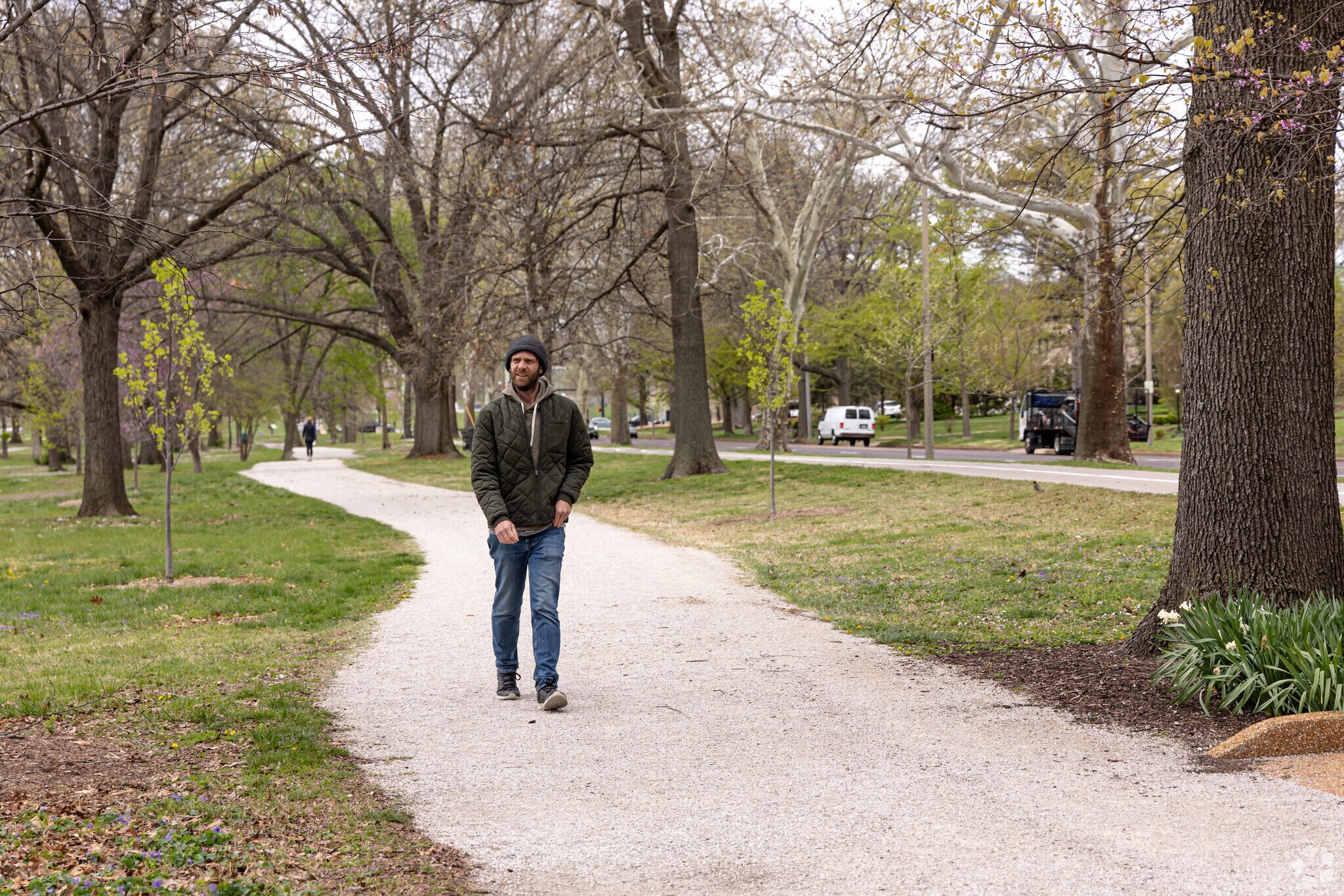 Many Skinker DeBallviere residents use paved and gravel pathways that wind through Forest Park.