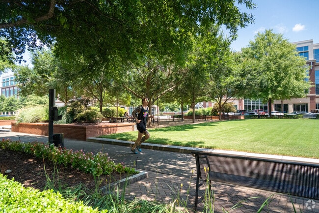 Enjoy a run under the shaded trees in Wade, NC.